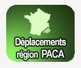 déplacements sur région PACA - Sud-Est